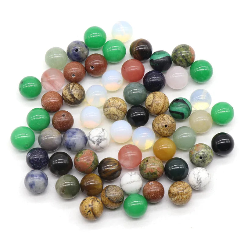 Mixed Natural Stone Beads for DIY Jewelry, Quartz Tiger's Eye Opal Agate