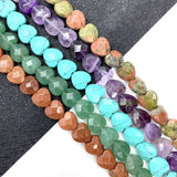 Heart-shaped Amethyst Faceted Beads 10x10x5mm for DIY Jewelry Making