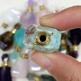 Amethyst Heart Perfume Bottle Pendant for Necklace