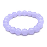 Natural Stone Purple Green Bead Bracelet Vintage Charm Round Chain Bracelet