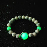 Natural Stone Luminous Beaded Bracelet Bangle Women Charm Fluorescence Bracelet