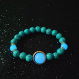 Natural Stone Luminous Beaded Bracelet Bangle Women Charm Fluorescence Bracelet