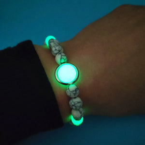 Natural Stone Luminous Beaded Bracelet Bangle Women Charm Fluorescence Bracelet