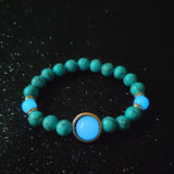 Natural Stone Luminous Beaded Bracelet Bangle Women Charm Fluorescence Bracelet