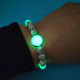 Natural Stone Luminous Beaded Bracelet Bangle Women Charm Fluorescence Bracelet