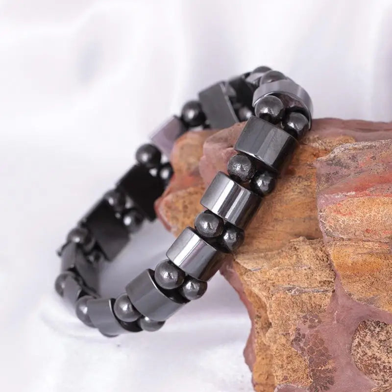 Magnetic Hematite Health Bracelet Magnetite Malachite Crystal Healing Bangle