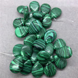 Natural Stone Malachite Agate Water Drop Shape for Jewelry