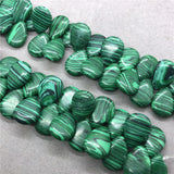 Natural Stone Malachite Agate Water Drop Shape for Jewelry