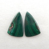 Malachite Gemstone Earring Bead 27x18x5mm 9g Women Earrings Accessories