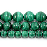 Natural Stone Malachite Round Loose Beads 6 8 10MM Strand