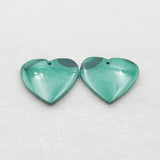 Malachite Heart Shape Earring Bead 23x22x3mm 7g Women Earrings Accessories
