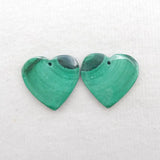 Malachite Heart Shape Earring Bead 23x22x3mm 7g Women Earrings Accessories