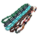 Malachite Lapis Lazuli Agate Necklace, 18 Inches