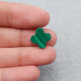 Natural Malachite Pendant Bead 11x13mm