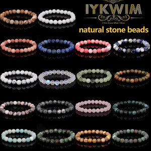 Natural Stone Matte Bracelet - Turquoise Agate Amazonite Beads