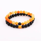 Matte Dull Beaded Elastic Bracelet Women Men
