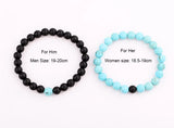 Matte Dull Beaded Elastic Bracelet Women Men