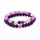 Matte Dull Beaded Elastic Bracelet Women Men