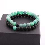 Matte Dull Beaded Elastic Bracelet Women Men