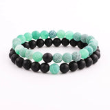Matte Dull Beaded Elastic Bracelet Women Men