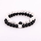 Matte Dull Beaded Elastic Bracelet Women Men