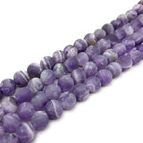 Matte Dull Purple Amethyst Quartz Beads 4-12mm