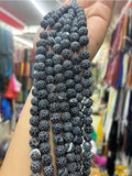 Matte Frosted Dragon Vein Agates Round Beads 8*8mm
