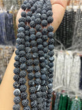 Matte Frosted Dragon Vein Agates Round Beads 8*8mm