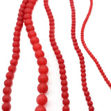 Red Chalcedony Natural Stone Matte Frosted Beads 4-12mm DIY Jewelry Making