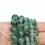 Matte Green Chalcedony Beads 15'' Strand 4/6/8/10/12mm