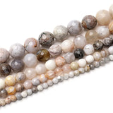 Matte Tiger Eye Morganite Agates Stone Beads 15'' 4-12mm
