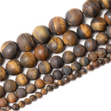 Matte Tiger Eye Morganite Agates Stone Beads 15'' 4-12mm