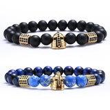 Lapis Lazuli Stone Metal Bracelet
