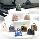 Natural Stone Mini Bag Ornament Healing Crystal Reiki Gemstone Pendant