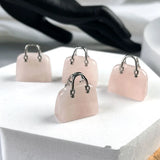 Natural Stone Mini Bag Ornament Healing Crystal Reiki Gemstone Pendant