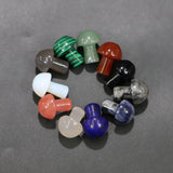 Mini Cat Eye Opal Mushroom Figurine Quartz Healing Crystal DIY Statue