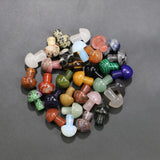 Natural Stone Mini Crystal Mushroom Figurines 12Pcs