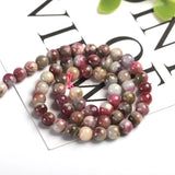 Mixed Tourmaline Round Stone Beads for Jewelry Making
