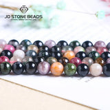 Mixed Tourmaline Round Stone Beads for Jewelry Making