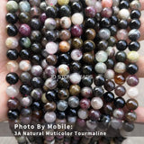 Mixed Tourmaline Round Stone Beads for Jewelry Making