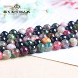 Mixed Tourmaline Round Stone Beads for Jewelry Making