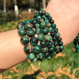 Natural Stone Green Emerald Round Spacer Beads for Jewelry Making