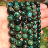 Natural Stone Green Emerald Round Spacer Beads for Jewelry Making