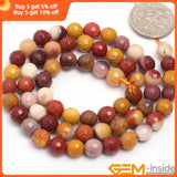 Mookaite Jasper Round Faceted Beads 6mm 8mm 10mm 12mm