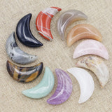Moon Shaped Natural Stone Crystals Home Ornament Decor 12Pcs