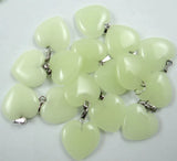 Natural Stone Moonstone Turquoise Quartz Crystal Heart-shaped Pendant