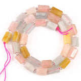 Natural Stone Morganite Cylinder Beads 8*11 mm