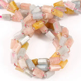 Natural Stone Morganite Cylinder Beads 8*11 mm