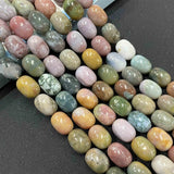Natural Stone Agates Turquoises Tiger Eye Barrel Beads DIY Bracelet