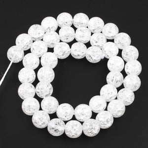 Cracked Quartz Crystal Beads 6/8/10mm Round Loose Beads for Jewelry Making